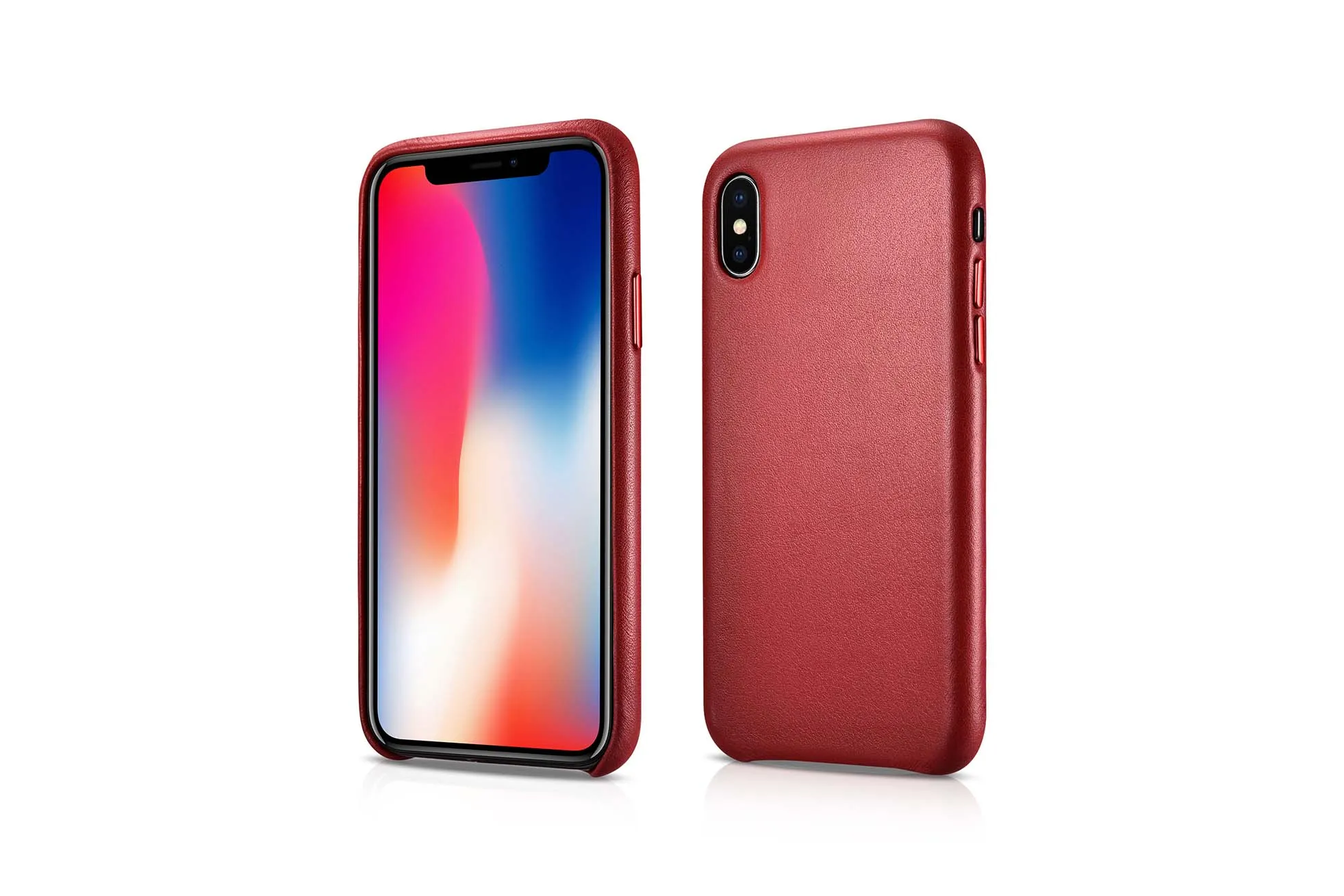 Чехол для телефона из натуральной кожи для iPhone XS Max XR Ретро винтажная бизнес задняя крышка ультра тонкий чехол для iPhone XR оболочка - Цвет: Красный