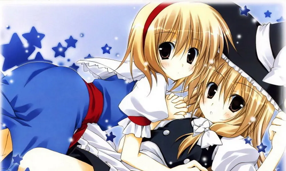 Подарочный проект Touhou аниме Marisa &amp Alice 95x55 см мини однослойное детское одеяло #39470 |