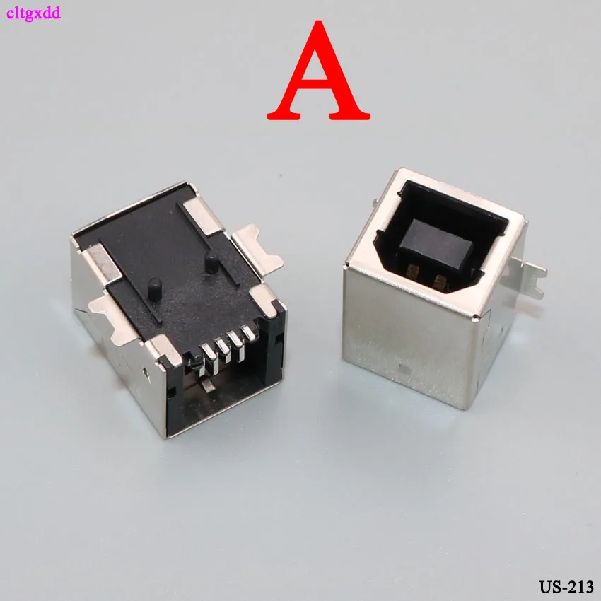Разъем cltgxdd 1X USB 2 0 гнездовой разъем типа B 90 градусов для пайки печатной платы