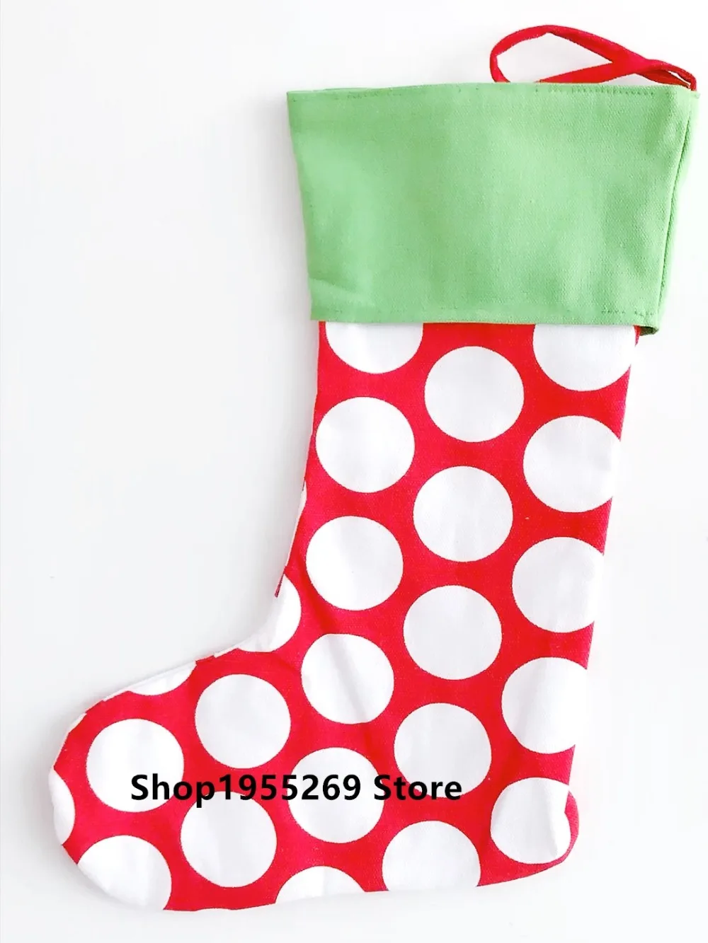 

New Hot Wholesale 10pcs/lot Christmas Stocking Gift Bag Xmas Socks Candy Bag Cotton Stockings Decoration for New Year 2019