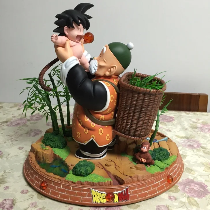 Модельные вентиляторы inlock Dragon Ball тот же абзац UCS 34 см Гоку и дедушка gk каучуковая фигурка для коллекции