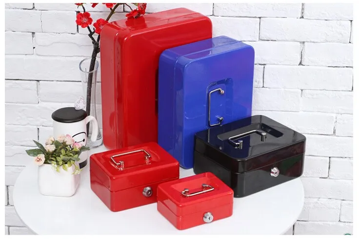 Mini Portable Security Safe Box Money Jewelry Storage Collection Box For Home School Office With Compartment Tray Lockable XS (12)