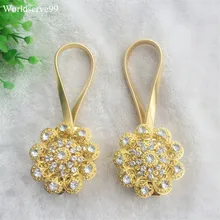 Европейский цветок Магнитный держатель штор горный хрусталь Алмазный галстук задний ремешок для связки зажимы держатели украшения дома