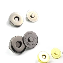 18mm Botão Snaps Magnéticos, Botão de metal Banhado Magnetic Snaps Closures 100 conjuntos