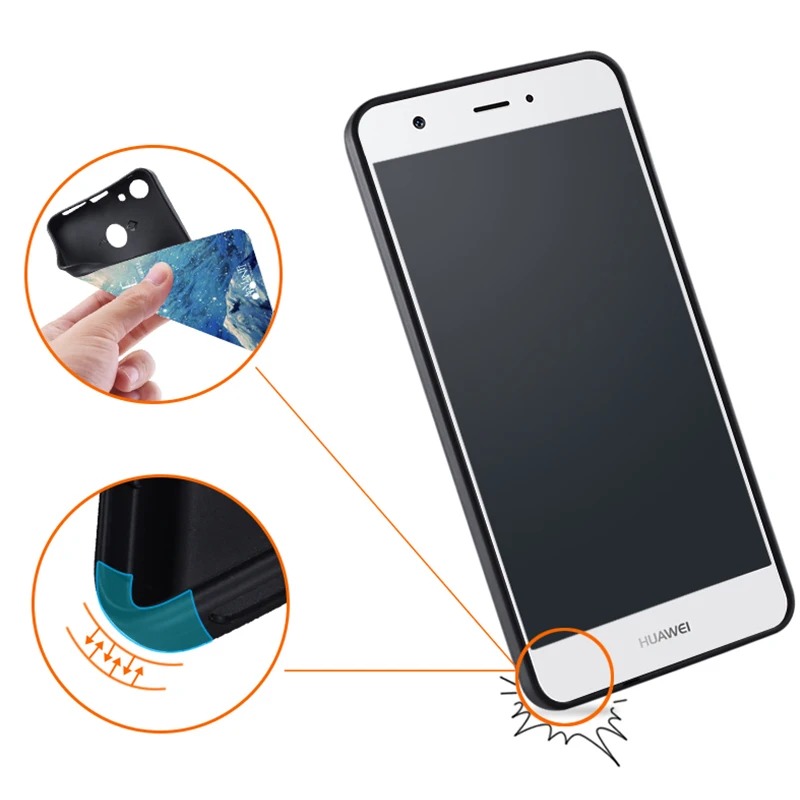 Huawei nova Case Original Cover for Huawei nova Bag Case Cover Skin Wolf Fish Skull nova Fundas 100% 6