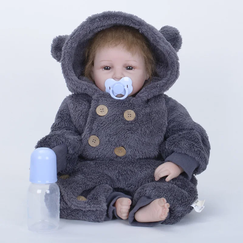 

Silicone Dolls Reborn 55cm Menina Children Best Gift Silicone Reborn Baby Dolls Bonecas SB5529 jointed doll Gifts for Kids Girls
