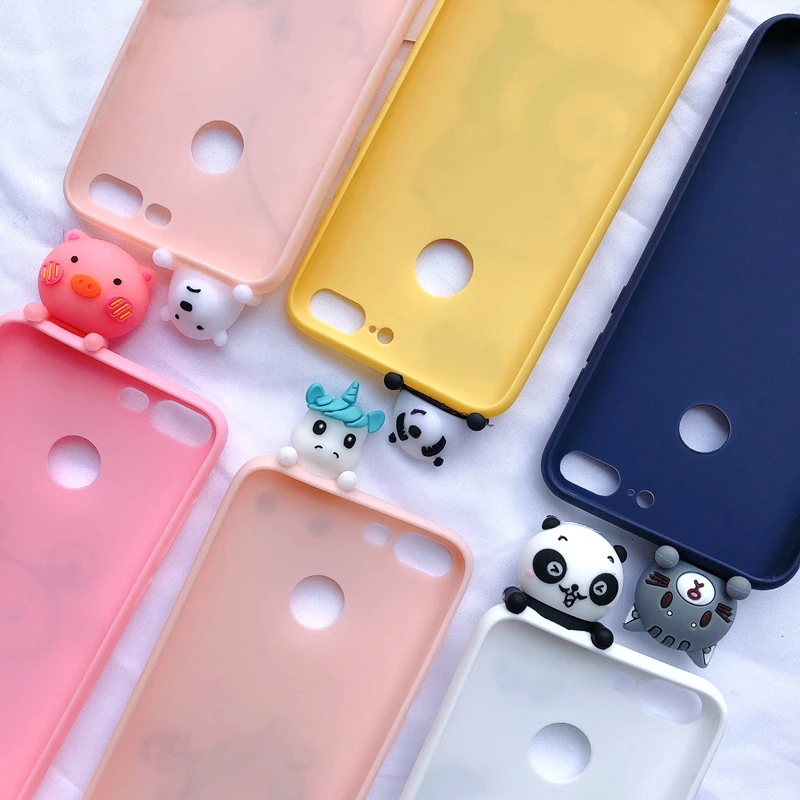 Y5 Y6 Y7 Prime 3D чехол для etui huawei Y7 Prime чехол Kawaii Медведь Единорог для Funda huawei Y5 Y6 Y7 Prime чехол