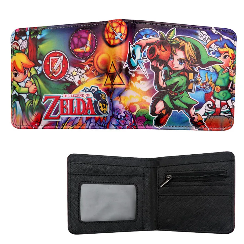 Игровой кошелек Zelda с карманом для монет мужской складной кошелек кредитница/ID держатель для карт