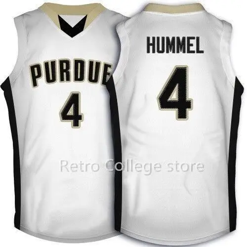 

Purdue Boilermakers College #4 Robbie Hummel throwback basketball jersey Embroidery Stitched Customize any name and number