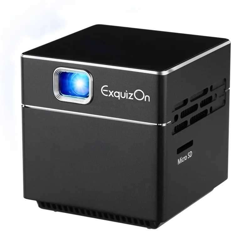 

Exquizon S6 portable DLP Projector WIFI wireless Pocket mini Smart Projector 1080P Supported HD Home Theater Beamer 2500mAH