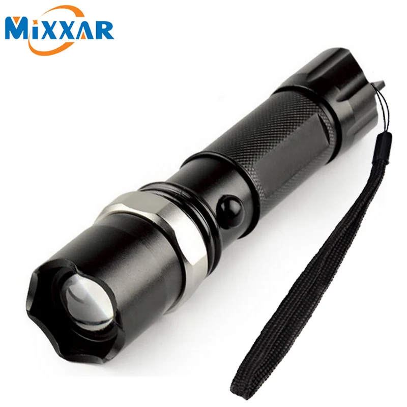 

Czk20 T6 5000LM 5 mode Zoomable Portable LED Flashlight Torch flashlights Lamp 3x AAA or 18650 Battery for Camping Hunting