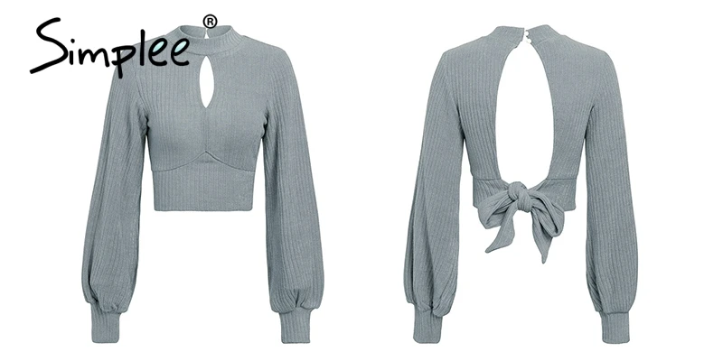 New Women Elegant Shirt Backless Bow Tie OC00166