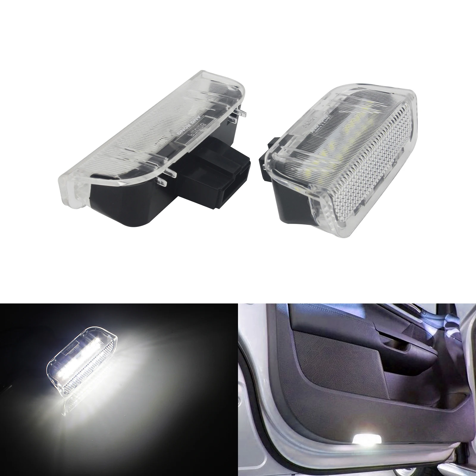 

ANGRONG 2X LED Courtesy Step Side Under Door Light White For Cayenne Alhambra Sharan Superb