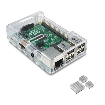 

Raspberry Pi 3 Model B+ ABS Case Black Box Green Cover Transparent Shell Blue Enclosure with Aluminum Heat Sink for RPI 3 B