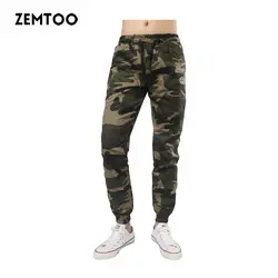Zemtoo брендовые модные Прочные Военные камуфляжные штаны Для мужчин Штаны Slim Fit Брюки прямые брюки Для мужчин пот Штаны черный темно-армия