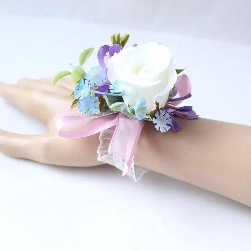 Wrist flower bracelets for bridesmaids (62)