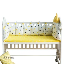 5 шт. набор постельных принадлежностей для малышей Комплект детской кроватки для новорожденных мальчиков и девочек детская кроватка вокруг протектора в форме короны бамперы+ лист, 7 размеров