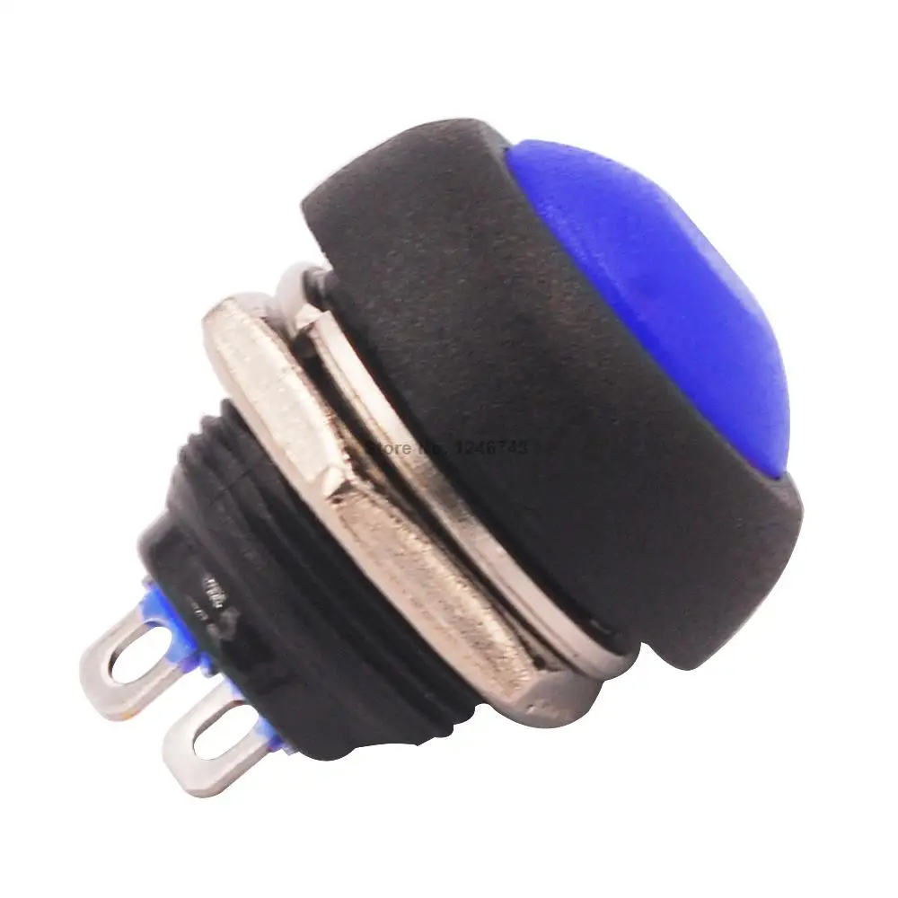 

10PCS 12MM PBS-33B Waterproof Momentary ON OFF Push Button Swithch Mini Switch Blue