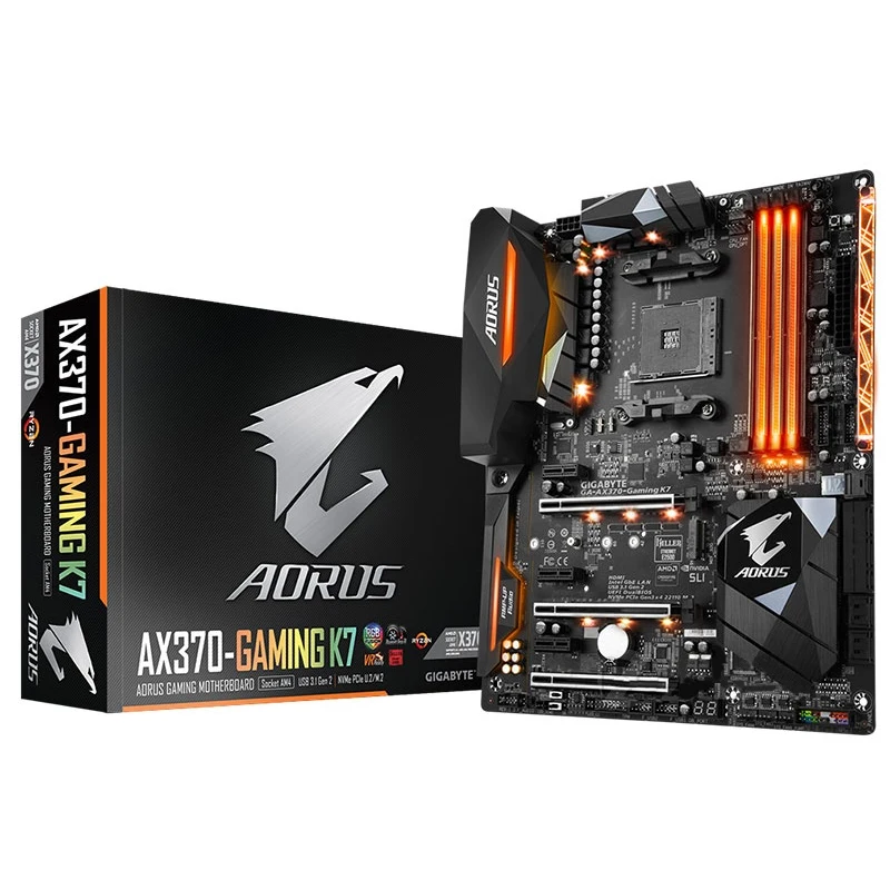 

For Gigabyte AORUS AX370-Gaming K7 Original NEW Motherboard X370 Socket AM4 DDR4 USB3.0 SATA3.0