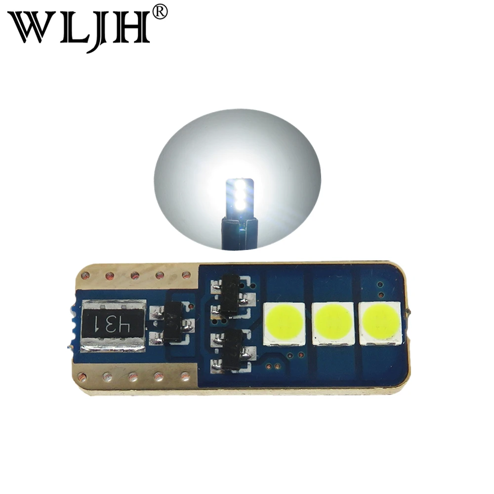 

WLJH 2x T10 3030SMD LED Error Free Canbus W5W 194 168 2825 Car Lamp License Plate Clearance Light Bulbs Parking Lights 10V-18V