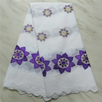 

High Quality Swiss Voile Laces Switzerland Cotton African Dry Cotton Lace Fabric White Nigerian Voile Lace 5Yards