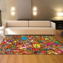 Красочные Мультяшные радужные ковры геометрической формы для современной гостиной Детский ковер большой Противоскользящий Sajad ковер для спальни