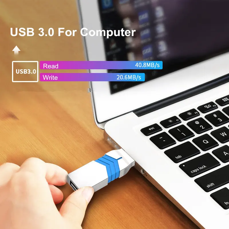 USB флеш накопитель 32 ГБ Lightning/USB 3 0 Флешка Гб 64 металлическая флешка 128 для iPhone Xs X 8 7 6