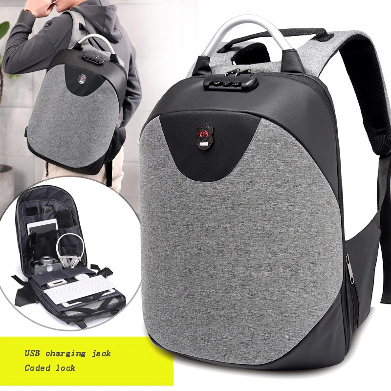 

New Anti-theft Backpack Men USB Charge Laptop Backpacks Minimalist Fashion Business Bagpack Casual Mochila Waterproof Travel Bag