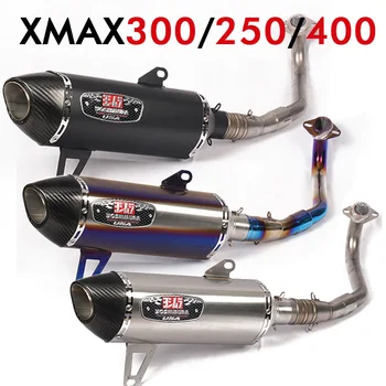 

Xmax 300 Motorcycle Muffler Exhaust Pipe Full System Ak Escape Moto Stainless steel Pipe For XMAX 400 xmax250 125 slip-on