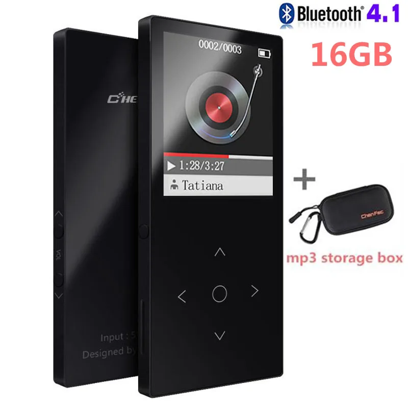 New 16GB Bluetooth MP3 Player Touch Key HiFi Sound Ultra Thin Music 80 Hours Playback with FM Radio Voice Recorder | Электроника