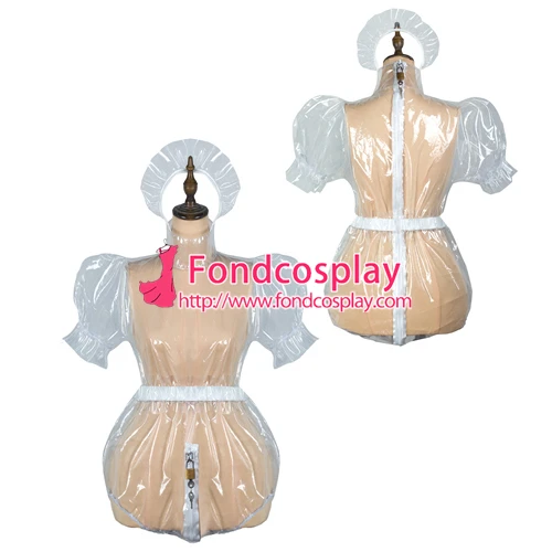 

Sissy maid clear pvc dress lockable Uniform cosplay costume Tailor-made[G2426]
