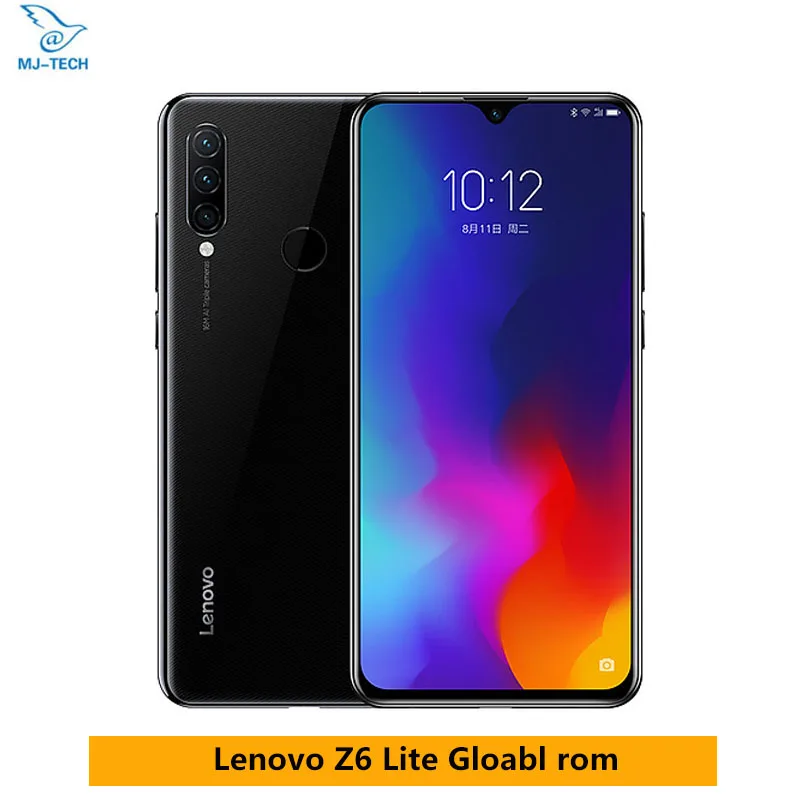 

Lenovo Z6 Lite 4G 64G Global ROM 6.3 Inch 2340*1080 4050 Big Battery Rear Camera 16.0MP+8.0MP+5.0MP Water Drop Screen