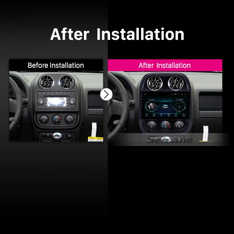 Cheap Seicane Android 8.1 Car GPS Navigation 10.1" Radio for Jeep Compass 2010-2016 Auto Stereo Mirror Link WIFI USB head unit Player 5