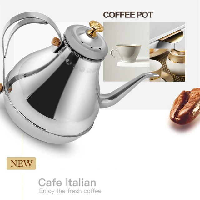 Stainless Steel Pour Over Kettle Gooseneck Kettle for Cafe Restaurant Hotel  - AliExpress