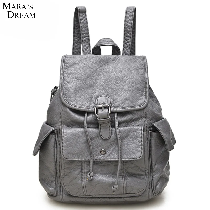 Mara s Dream Women Backpack Multifunction Soft PU Zipper Solid Color Softback Drawstring Travel Backpack Designers