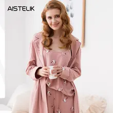 Осенняя сексуальная пижама с длинными рукавами, женский кардиган, хлопковый брендовый домашний костюм без статического напряжения