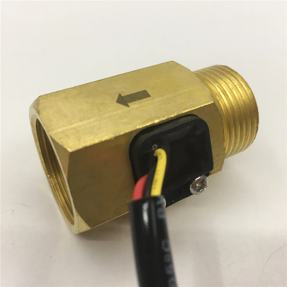 External Internal 3/4" Brass copper water flow sensor Turbine meter