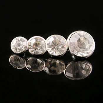 

100 Sets Rhinestone Rivets Synthetic Crystal Studs Bag Clothes Leather Craft Phone Case Diy Decor Accessories 6/7/8/9/10/11mm