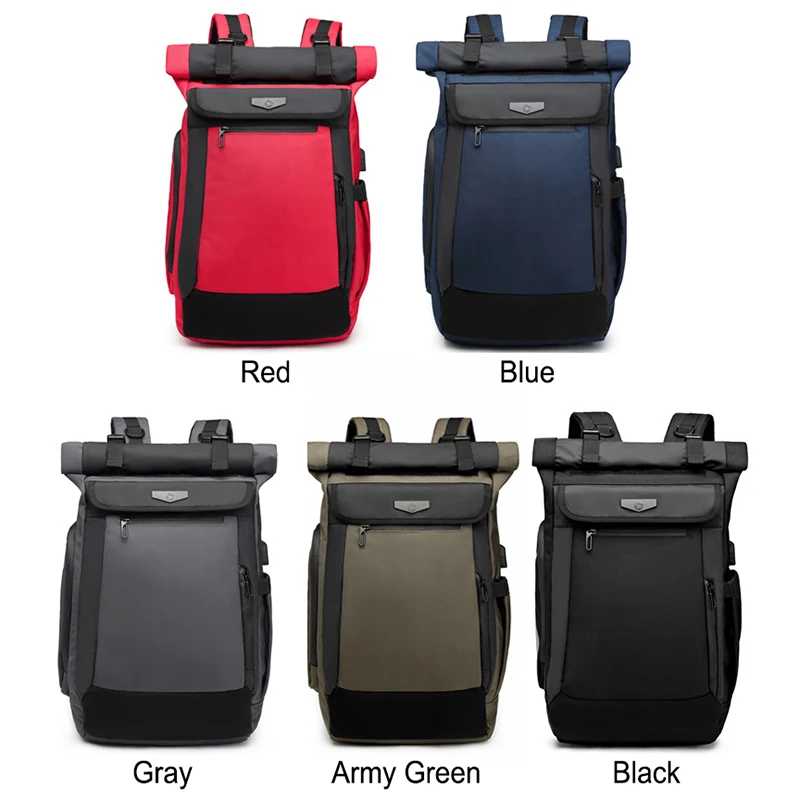 2019 OZUKO nueva multifunción hombres Mochila de carga USB portátil mochilas para Adolescente de moda Mochila de viaje impermeable Mochila
