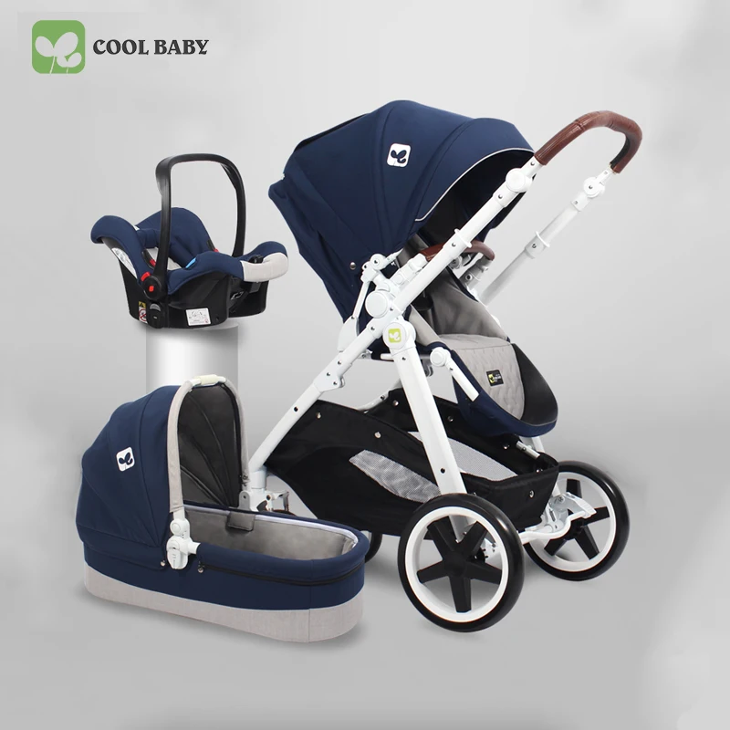 

Free ship ! high quality 3 in 1 pram European royal high landscape stroller Two-way Shock Proof Trolley newborn stroller 2 in