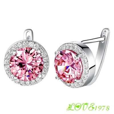 Dazzling Round Crystal Micro Pave Rhinestone Clip Earring Big Earrings For Women luxuryJewelry Free Shipping | Украшения и