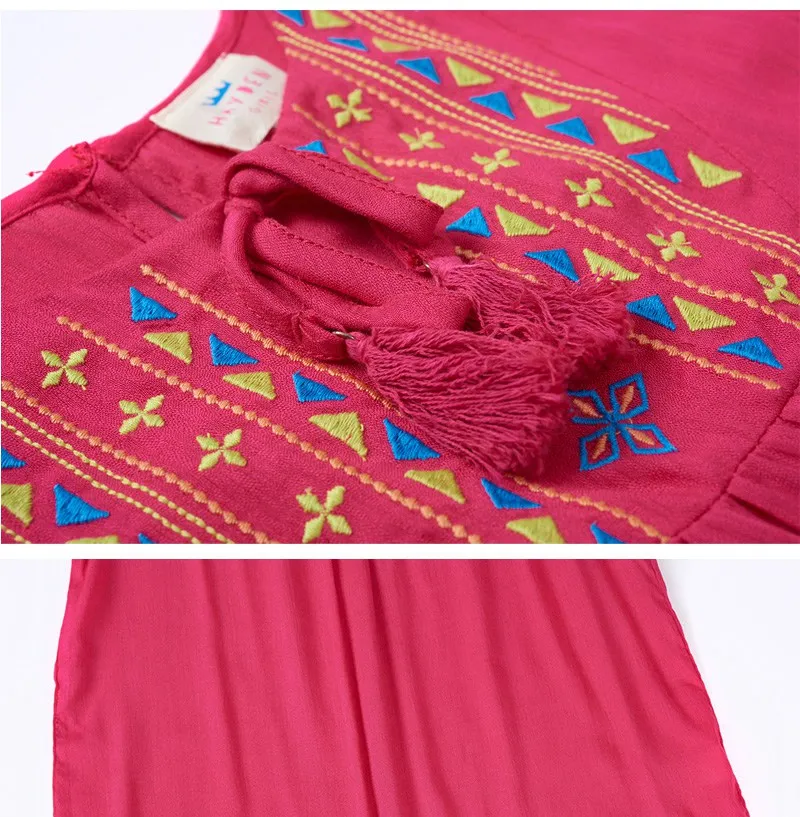 Embroidered Tank Dress Girl G5067-8