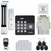 DIYSECUR Waterproof 125KHz Rfid Card Reader Access Control + 280Kg Waterproof Electric Magnetic Lock Access Control Security Kit