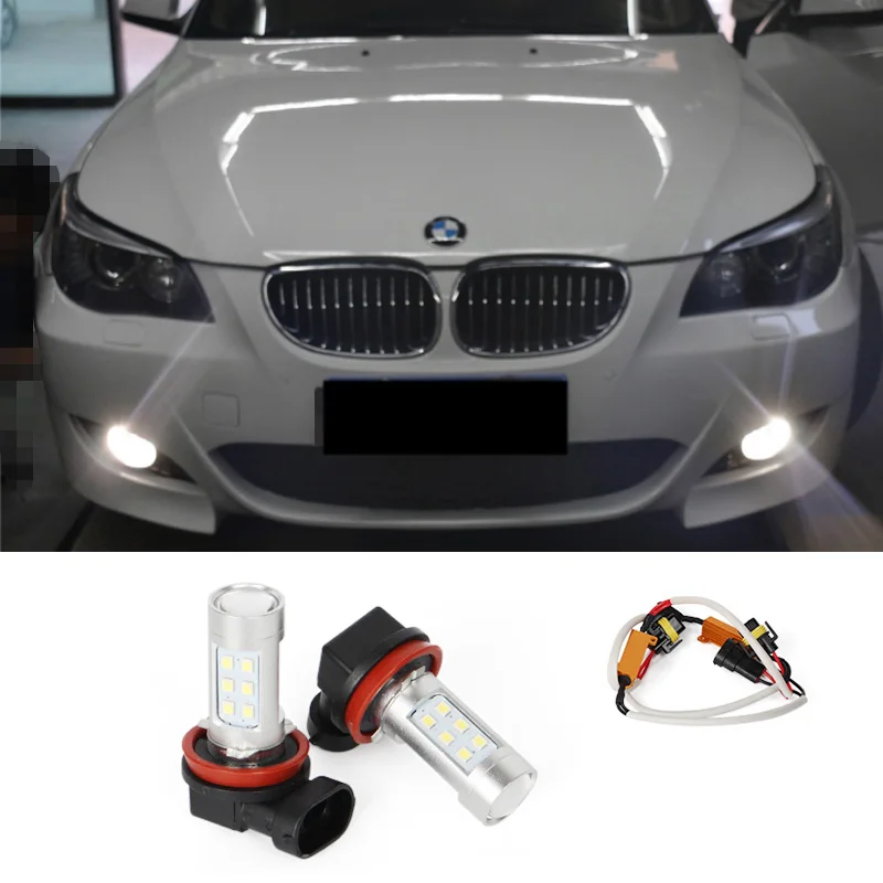 

H8 H11 LED Fog Light Driving Bulb + Canbus Decoders For BMW E71 X6 M E70 X5 E83 F25 X3 2004 E53 X5 2003 - 2006 E90 325 328 335i