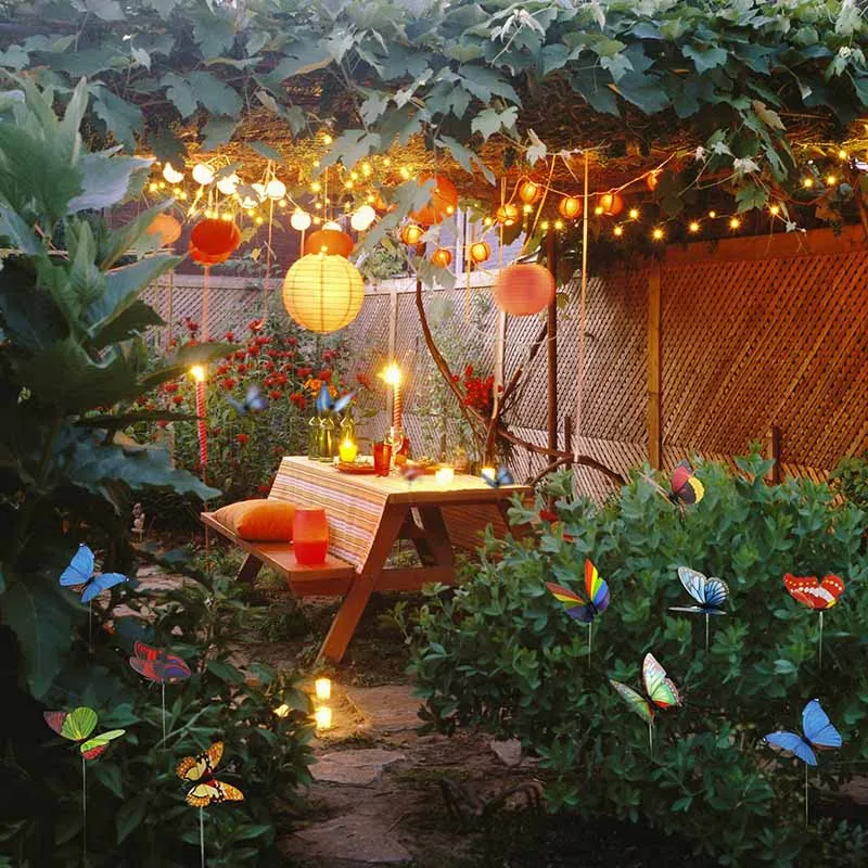 

10pc Butterfly Garden wedding birthday bridal shower Bachelorette Party Christmas Patio table Centerpiece cake topper Decoration
