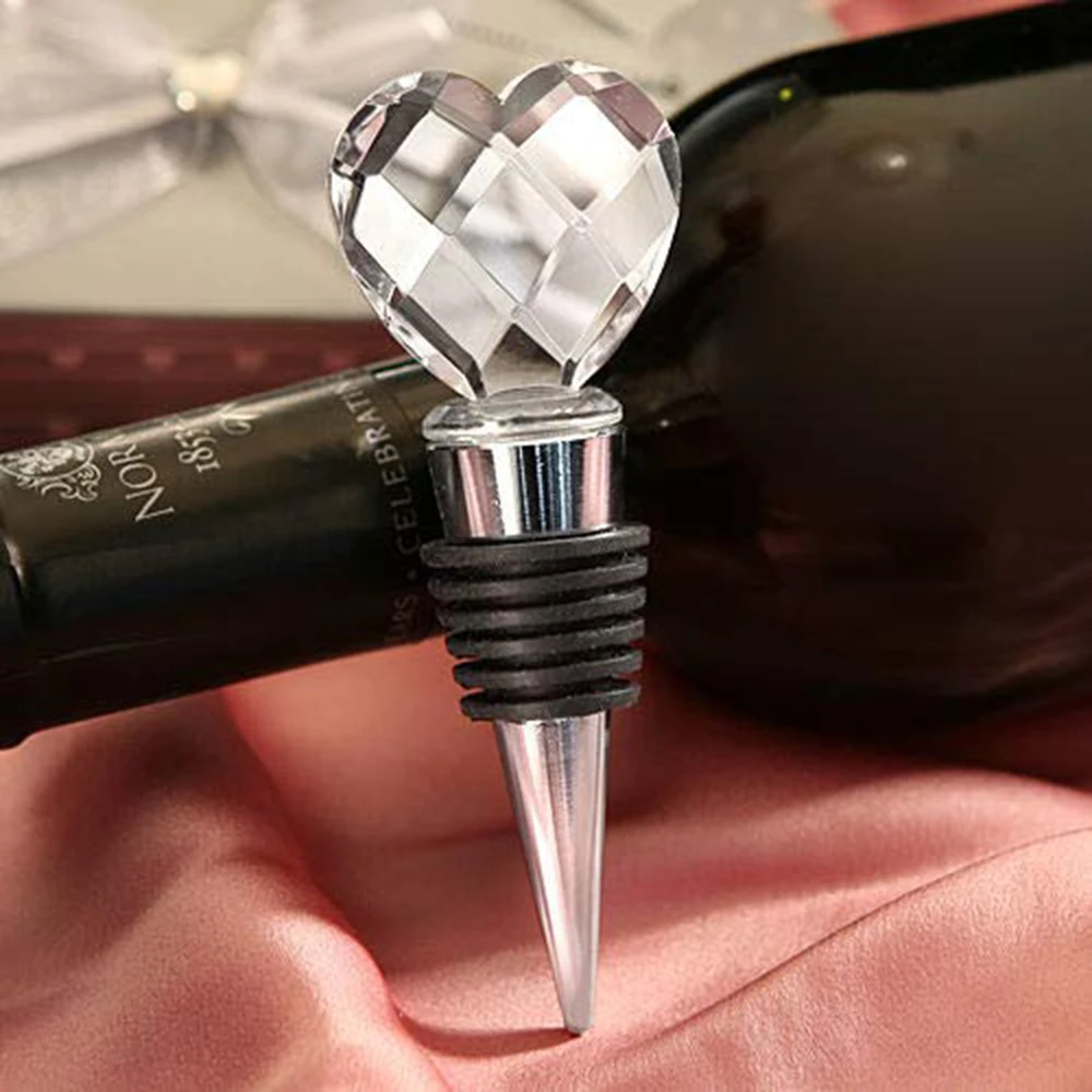 Wine Stopper Crystal Wine Champagne Bottle Stopper Vacuum Sealed Bridal Wedding Gift Wine Bottle Stopper Wine Pourer Stopper