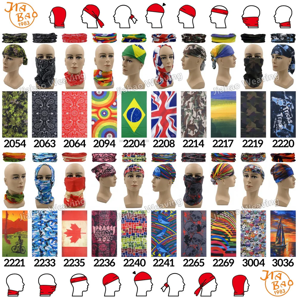 Headwear Headband Cool Skulls Head Scarf Wrap Sweatband Sport Headscarves For Men Women