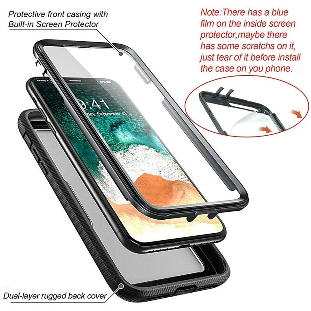 Силиконовый защитный чехол KSELF с поддержкой Shockprof для iPhone 7 8 6 6S Plus X XS MAX XR матовый