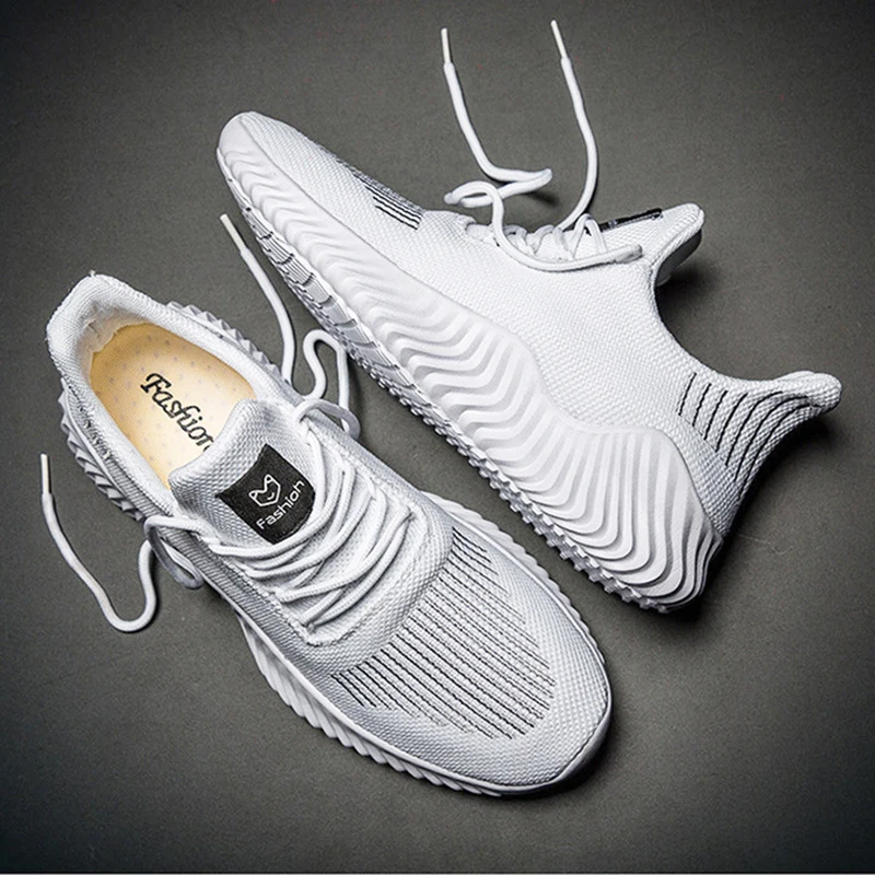 Comprar Zapatillas de deporte Beathable de malla de aire para hombre, zapatos casuales de talla grande, zapatos de hombre para caminar ligeros y cómodos al aire libre