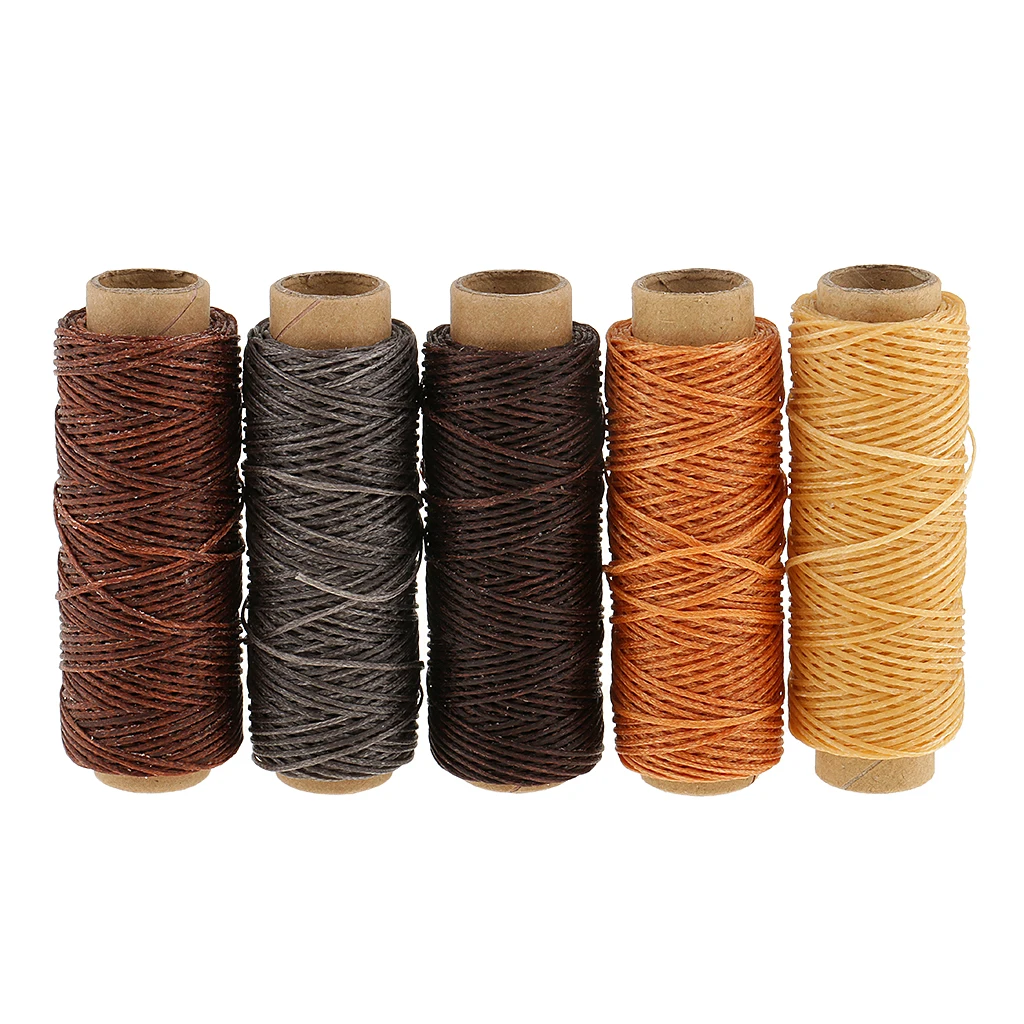 14 Pieces/Set Leather Craft Tool Hand Sewing Needles Awl Waxed Cord Upholstery Carpet Leather Canvas DIY Sewing Accessories